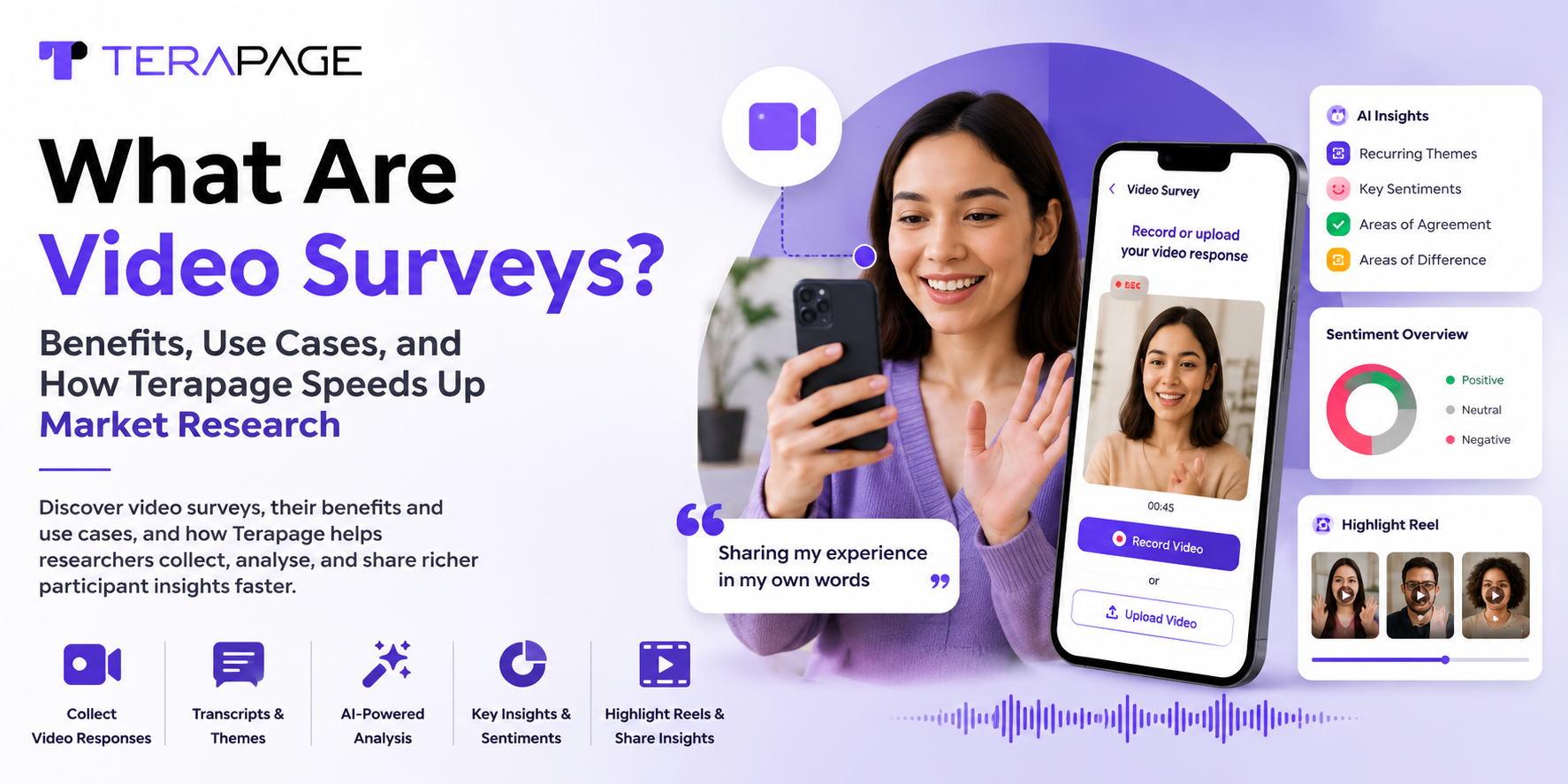 Terapage AI-powered video survey tool for market research