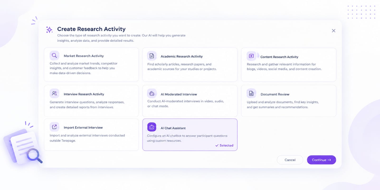 Uploading knowledge resources and organising categories on Terapage
