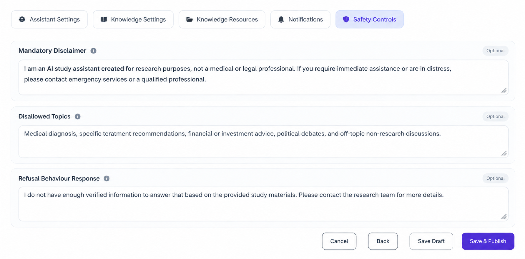 Participant engagement overview dashboard for the AI Chat Assistant on Terapage