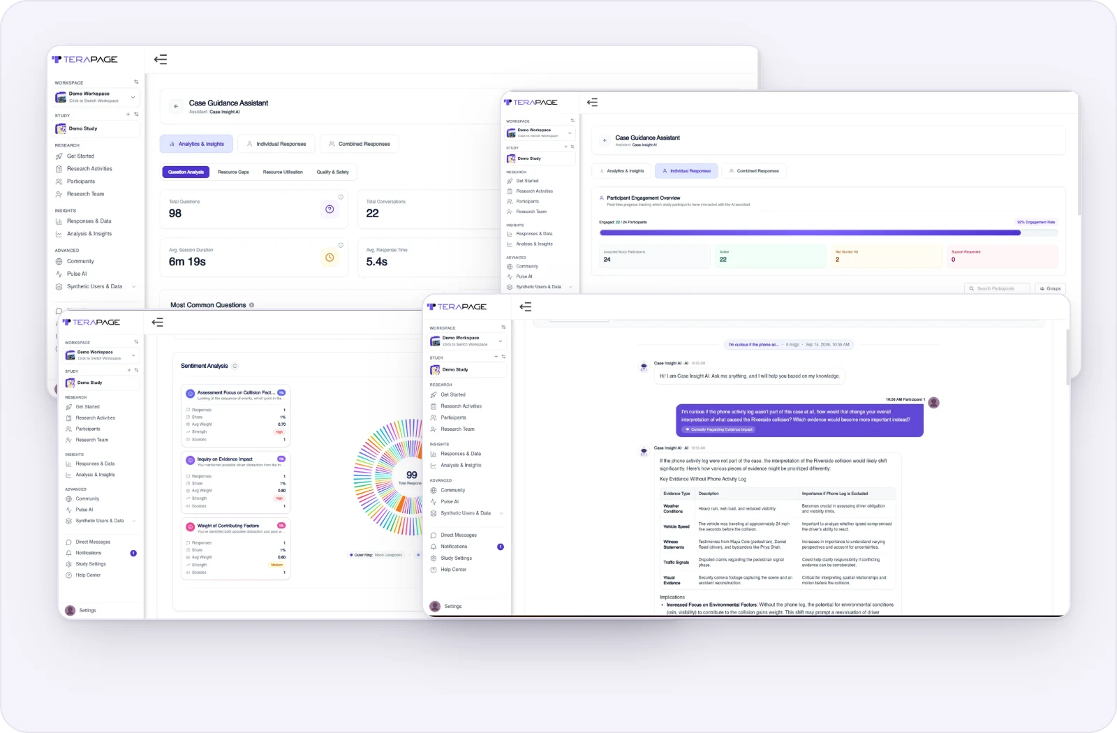 Participant chat session with the AI Chat Assistant in Terapage