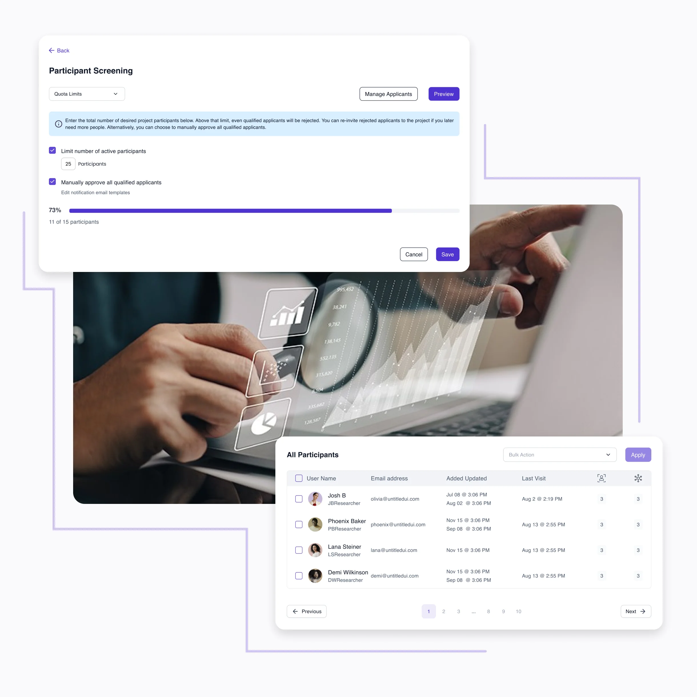 Terapage: online qualitative and quantitative market research platform